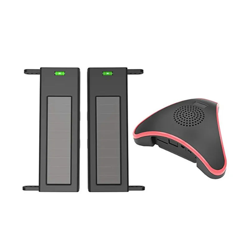 HTZSAFE Solar Beam Sensor Driveway Alarm System Wireless Range