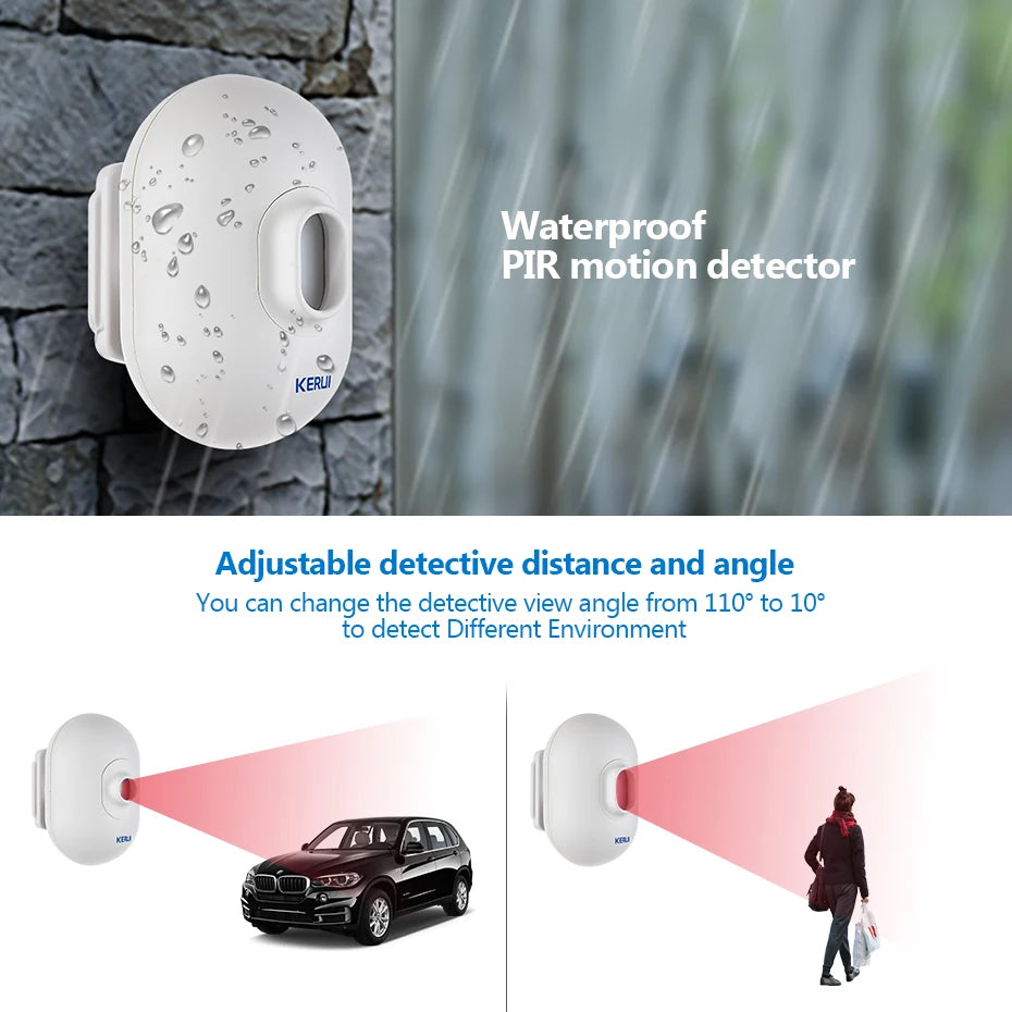KERUI Driveway Alarm System With Waterproof Motion Sensor Security