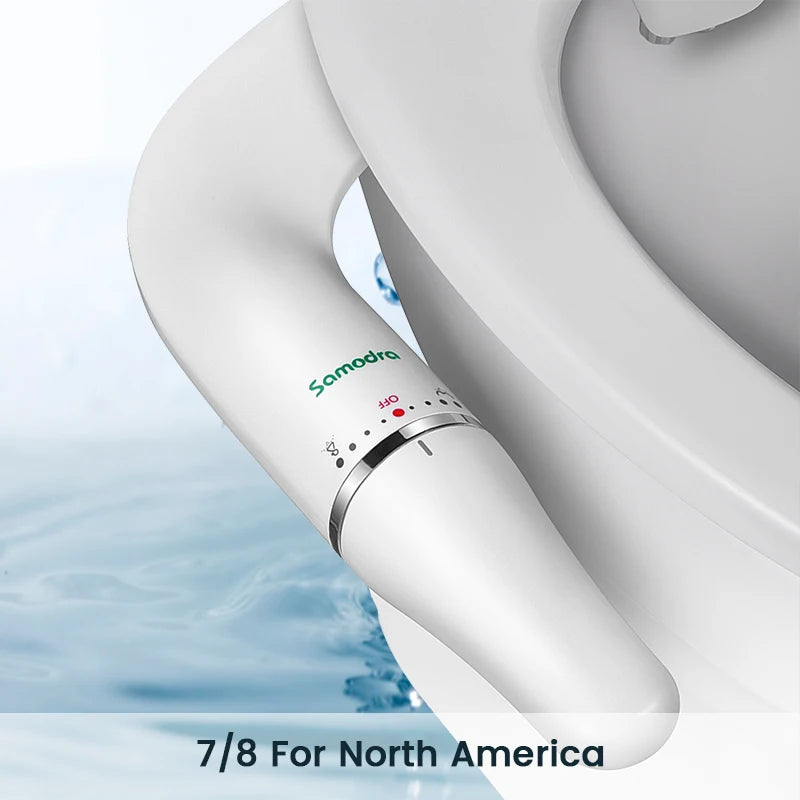 SAMODRA Ultra-Slim Toilet Bidet Seat Attachment With Adjustable Water Pressure