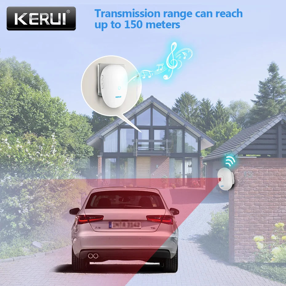 KERUI Driveway Alarm System With Waterproof Motion Sensor Security