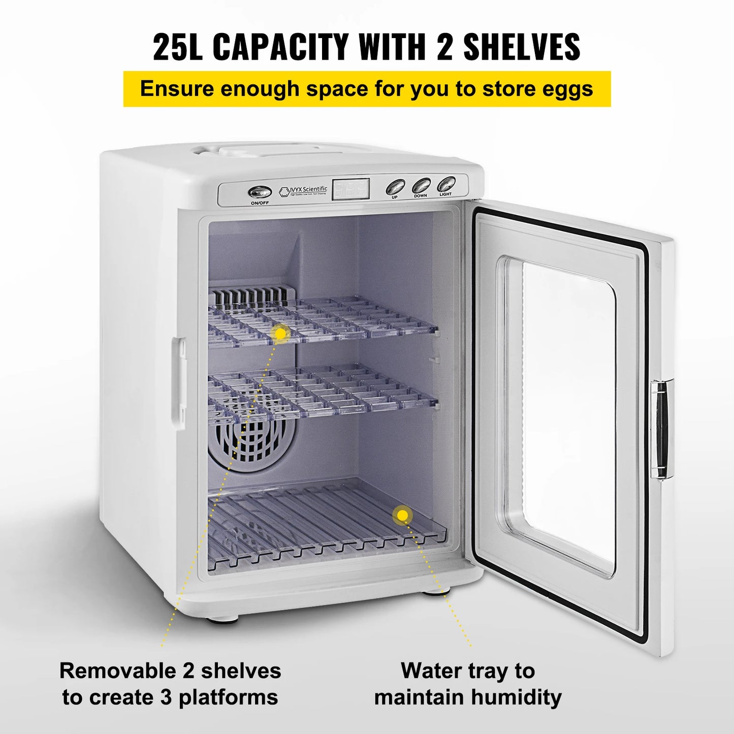 25L Reptile Incubator For Egg Breeding Hatchery And Thermostats