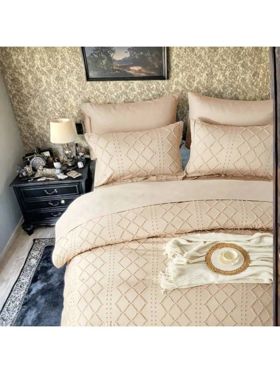 7 Piece Lightweight Solid Comforter Set For All Seasons Bedding