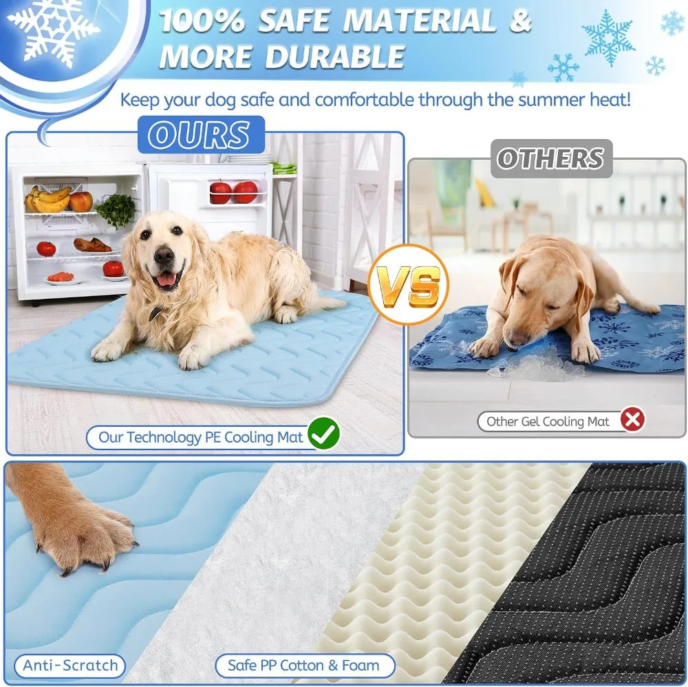Dog Cooling Mat Self Cooling Non Slip Washable For Indoor Outdoor