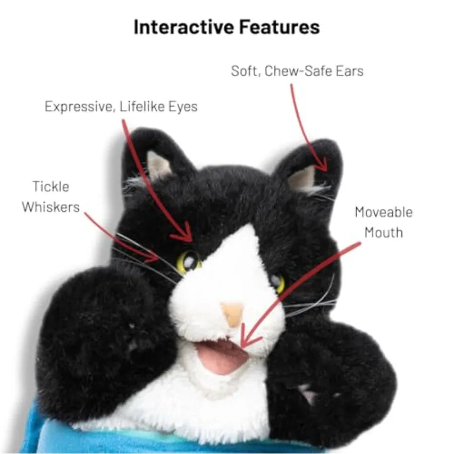 Cat Wrestling Glove Puppet With Protective Sleeve And Catnip For Playtime