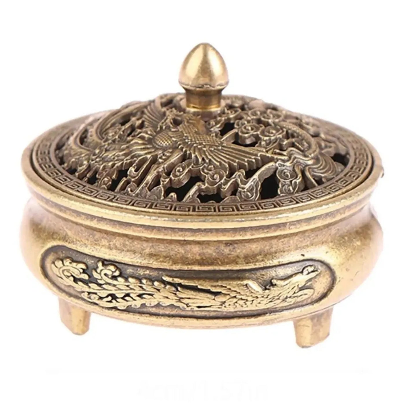 Copper Incense Burner Antique Alloy Buddhist Home Decor