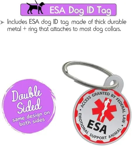 YTYIN Durable Emotional Support Dog Vest With ID Tag And ADA Cards