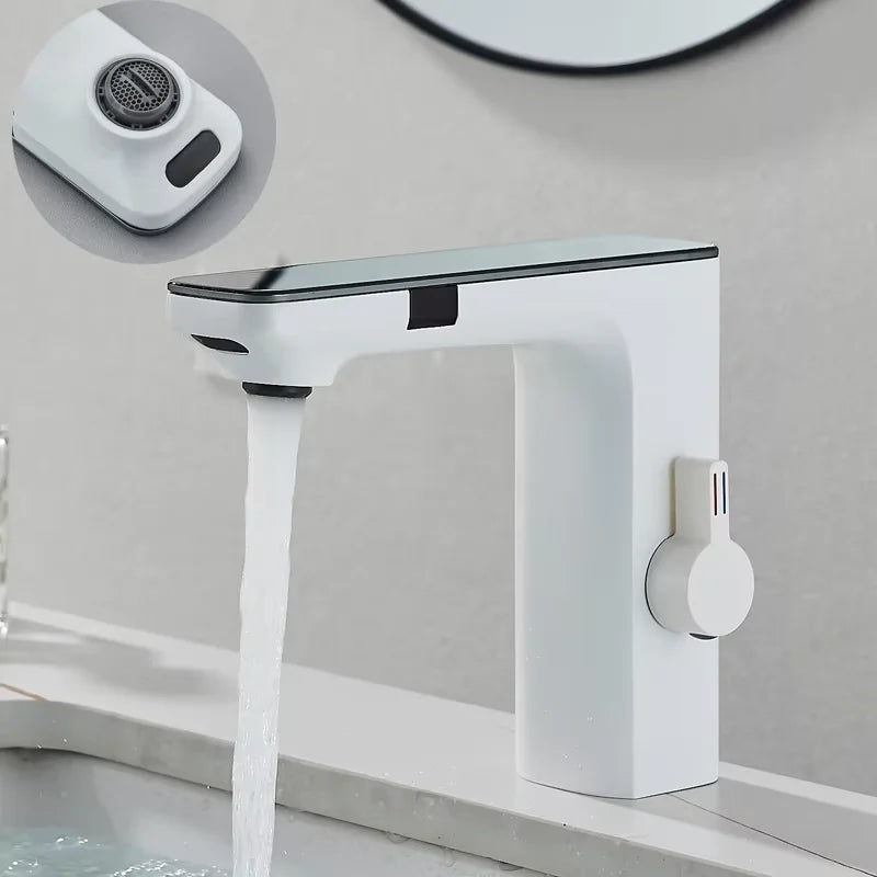 Shinesia Touch Sensor Bathroom Basin Faucet With LED Temperature Display