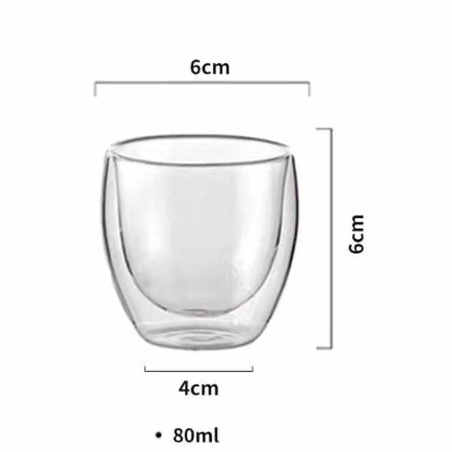 Double Wall Glass Tumbler Insulated Coffee Tea Cup Daily Use