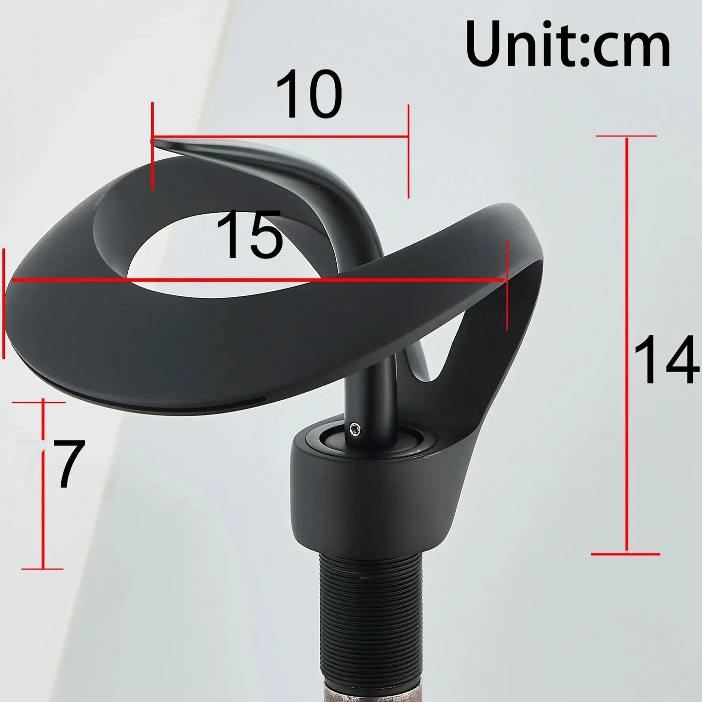 MYQualife Modern Vanity Faucet With Curved Waterfall Spout
