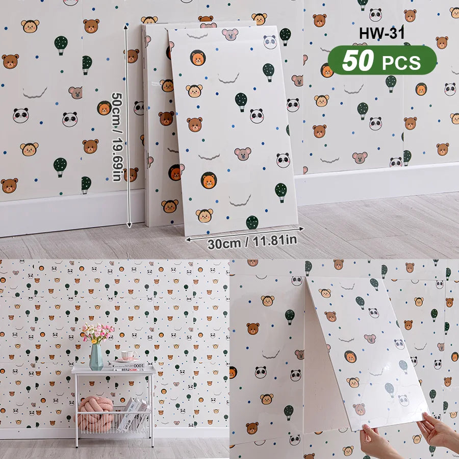 3D Self Adhesive Wall Tiles For Indoor Spaces Decor