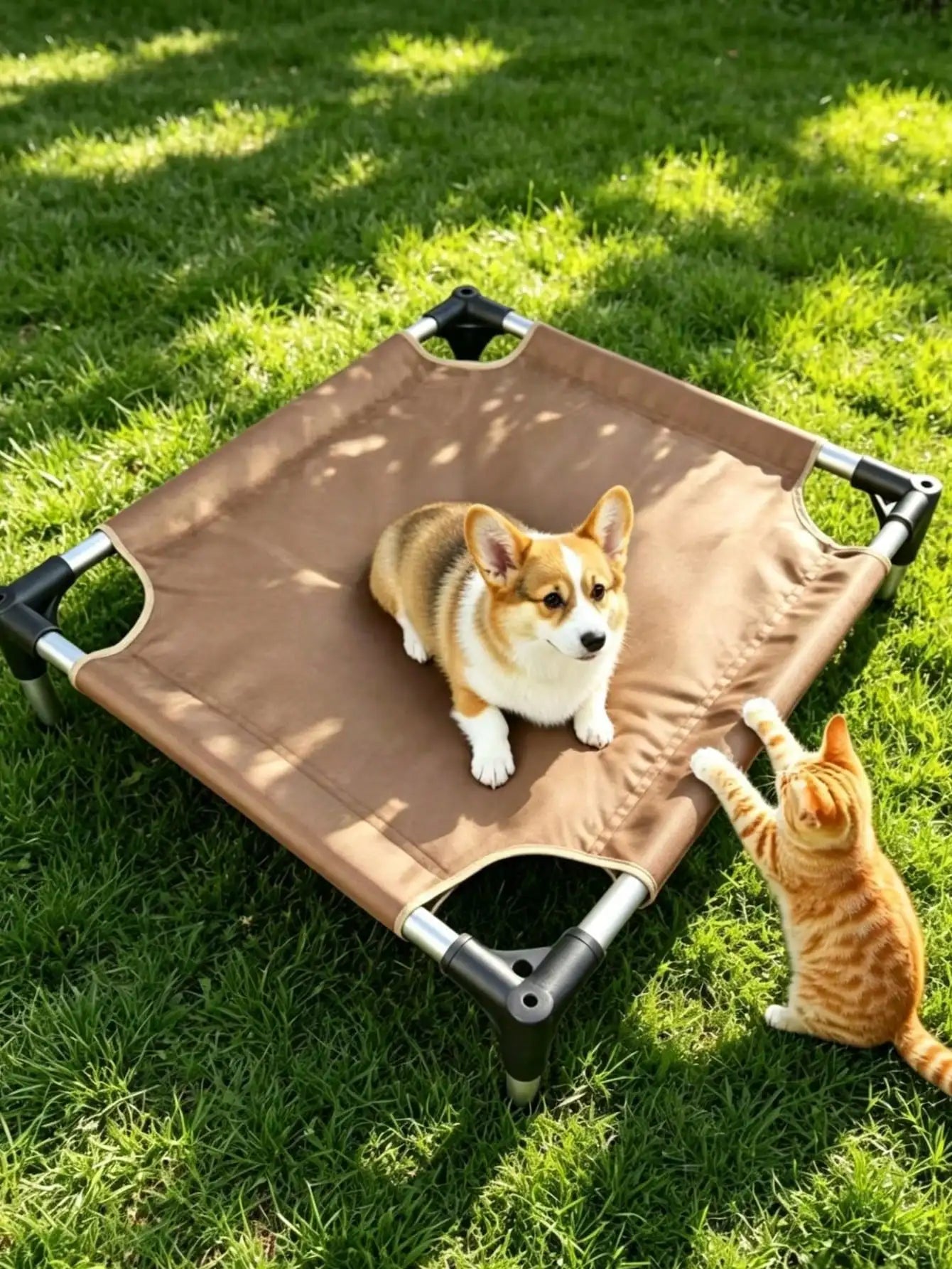 All-Season Pet Camping Bed for Cats and Dogs Elevated Portable