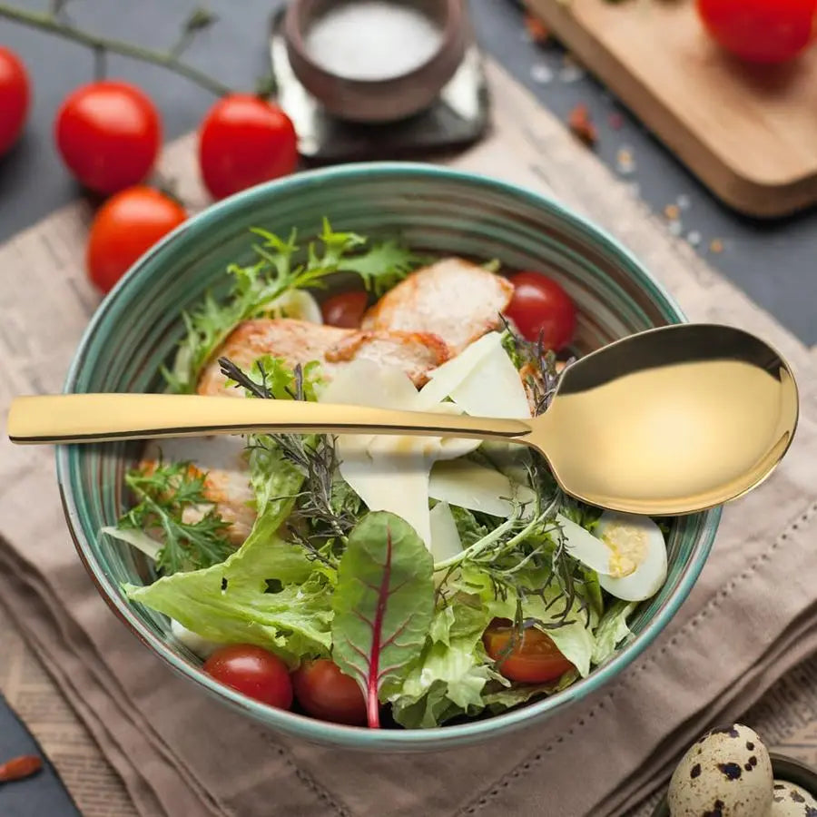 Stainless Steel Spoons Set, 12-Piece Buffet Serving Utensils