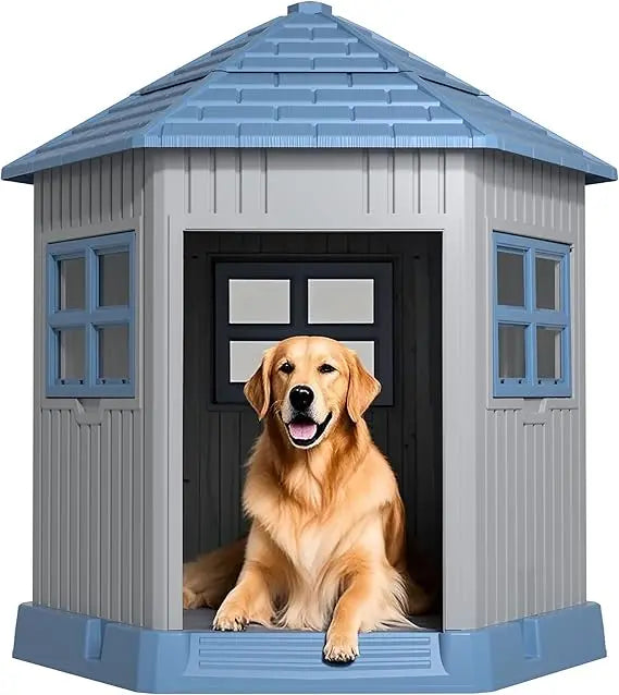 Durable Indoor Outdoor Dog House Shelter With Elevated Floor