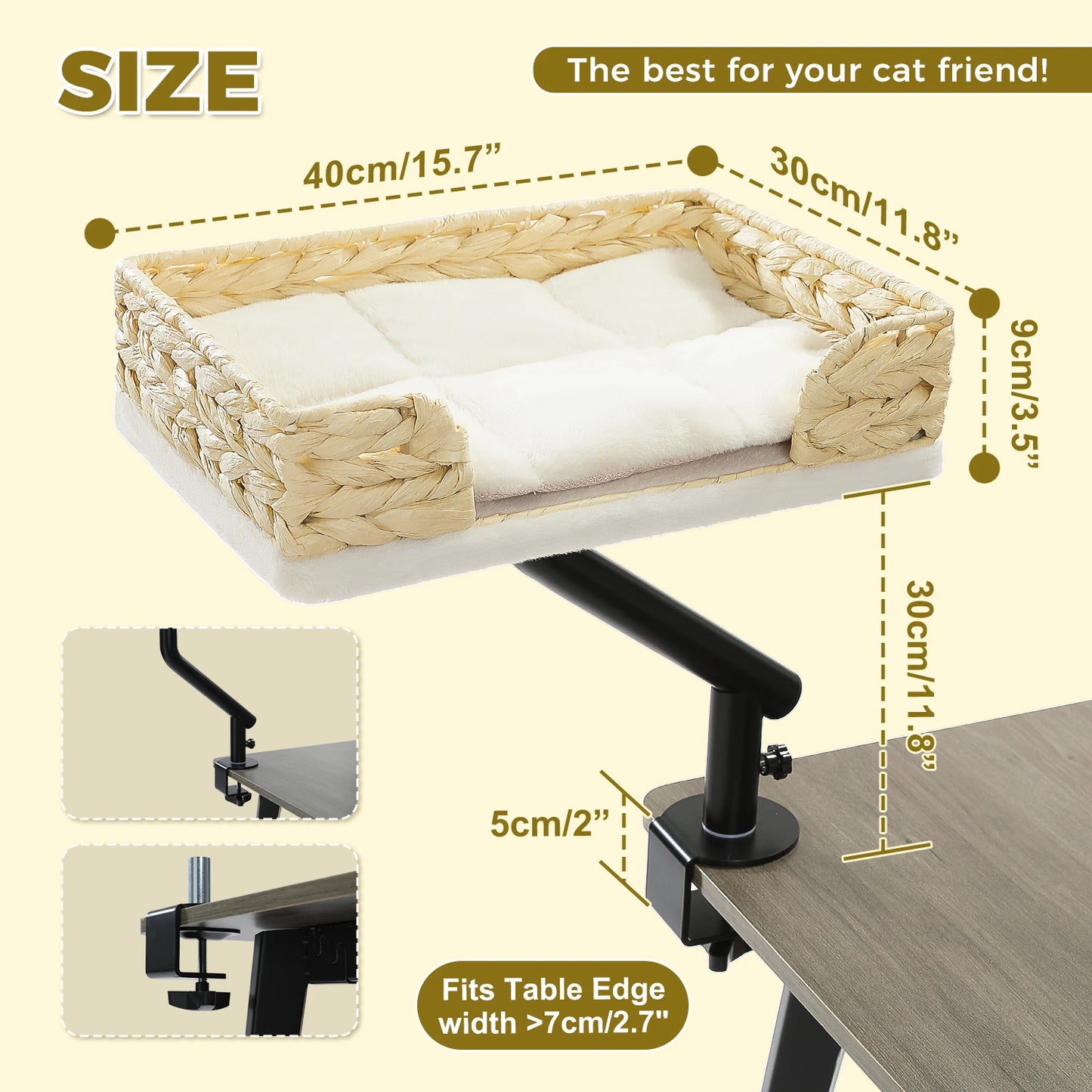 PAWZ Road Cat Desk Bed 360 Rotatable Desk Stand Premium