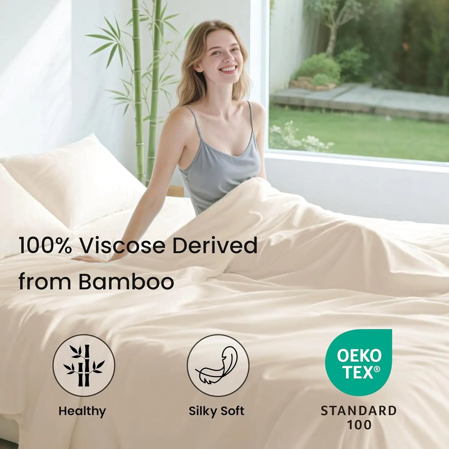 Bamboo Rayon Sheet Set 4 Piece With Deep Pocket Cooling