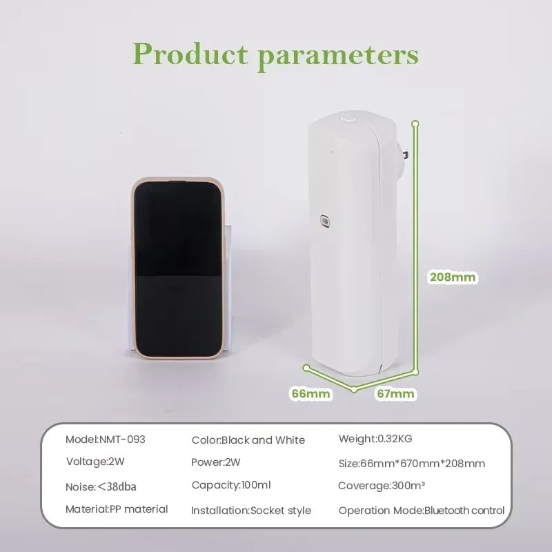 Namste Socket Aroma Diffuser 100ml Bluetooth App 300m3 Room Freshener