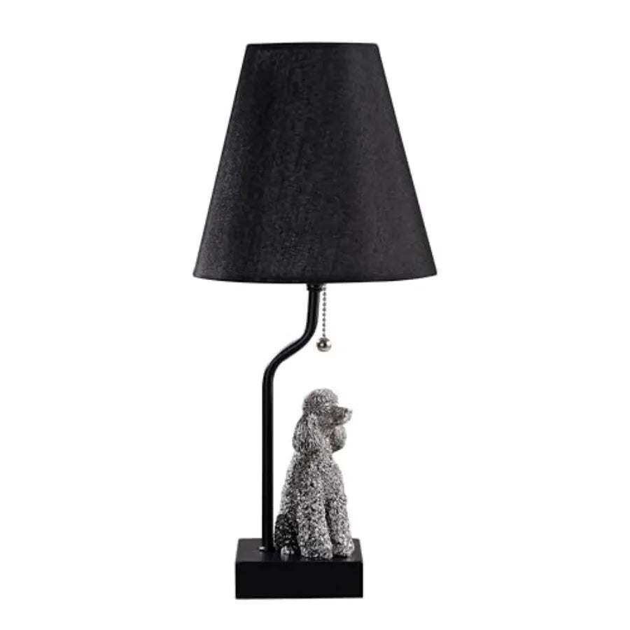 Portable Poodle Table Lamp With USB-C And USB-A Ports