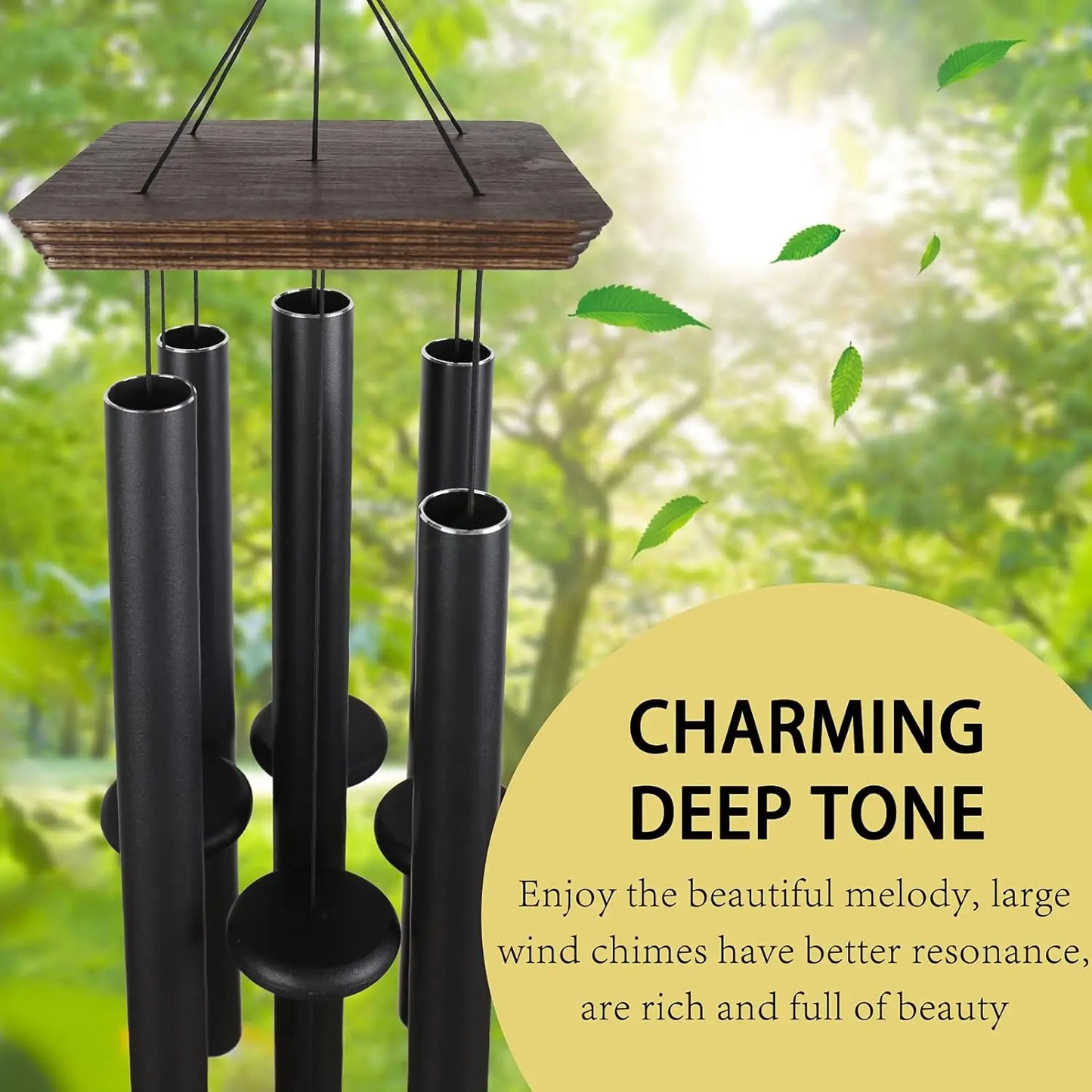 Deep Tone Wind Chimes for Outdoor Garden and Patio Decor