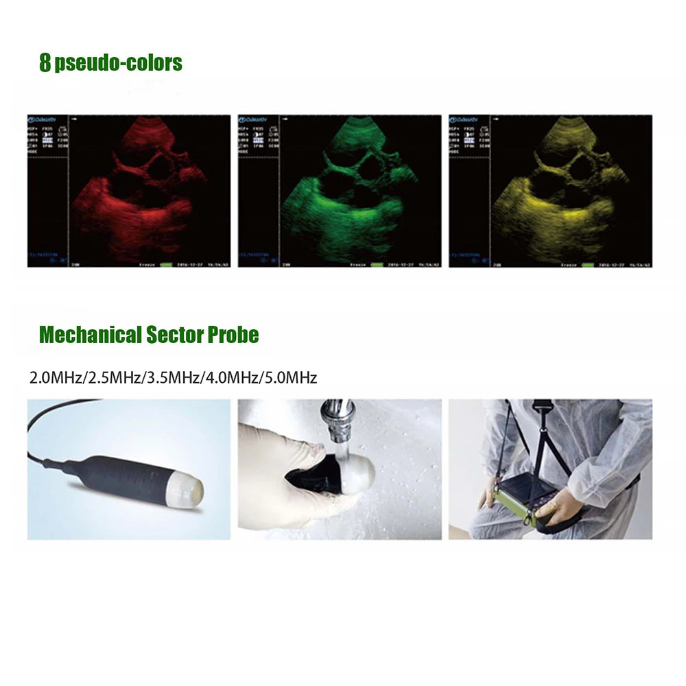 DAWEI Portable Veterinary Pregnancy Ultrasound Scanner With 3.5MHz Convex Probe