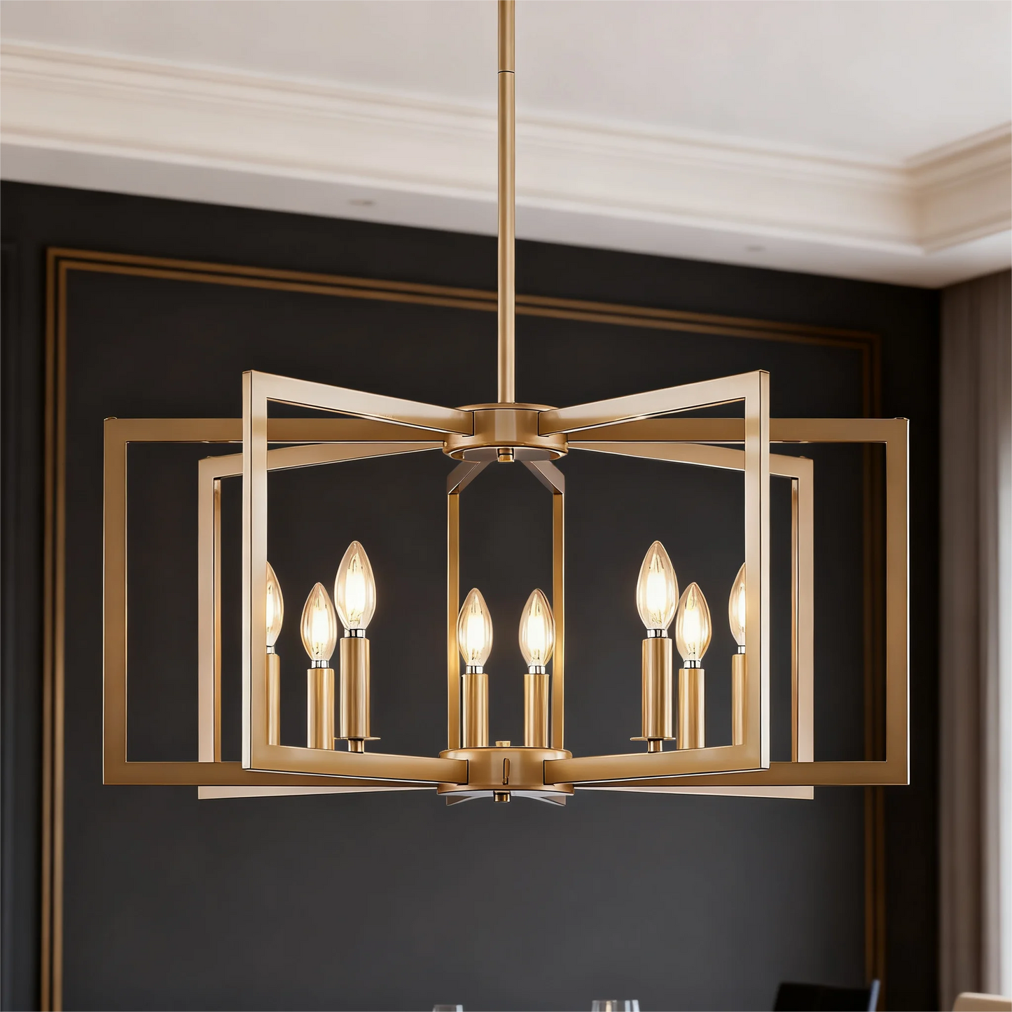 ARLGSITE Geometric Pendant Light Chandelier Industrial Metal Fixture