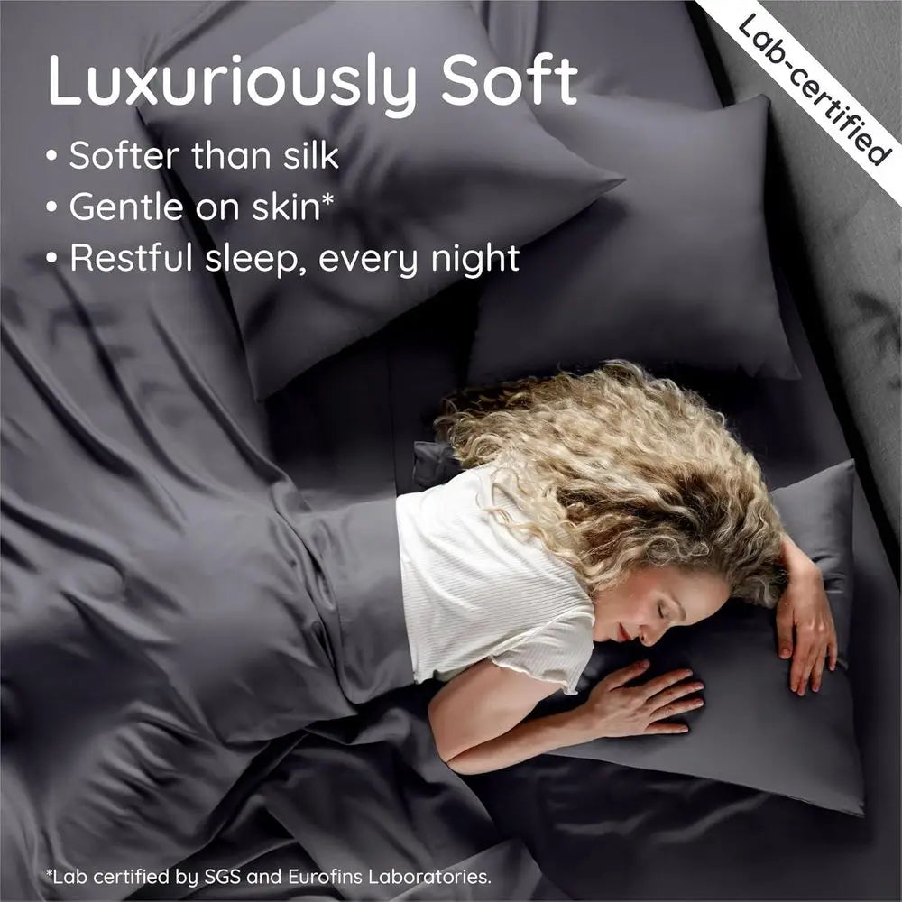 Bamboo Viscose Cooling Sheets Set 4-Piece For Comfortable Sleep