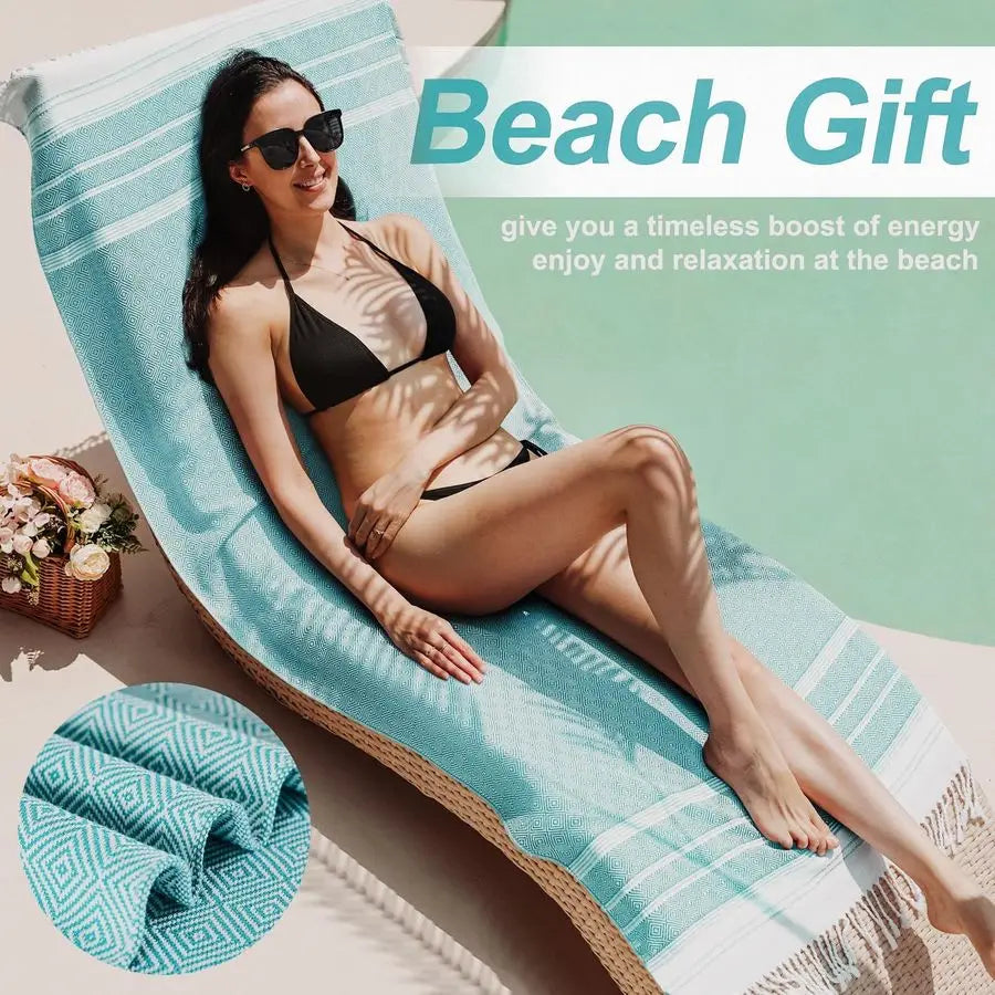Six Pack Oversized Turkish Beach Towels Quick Dry Sand Free