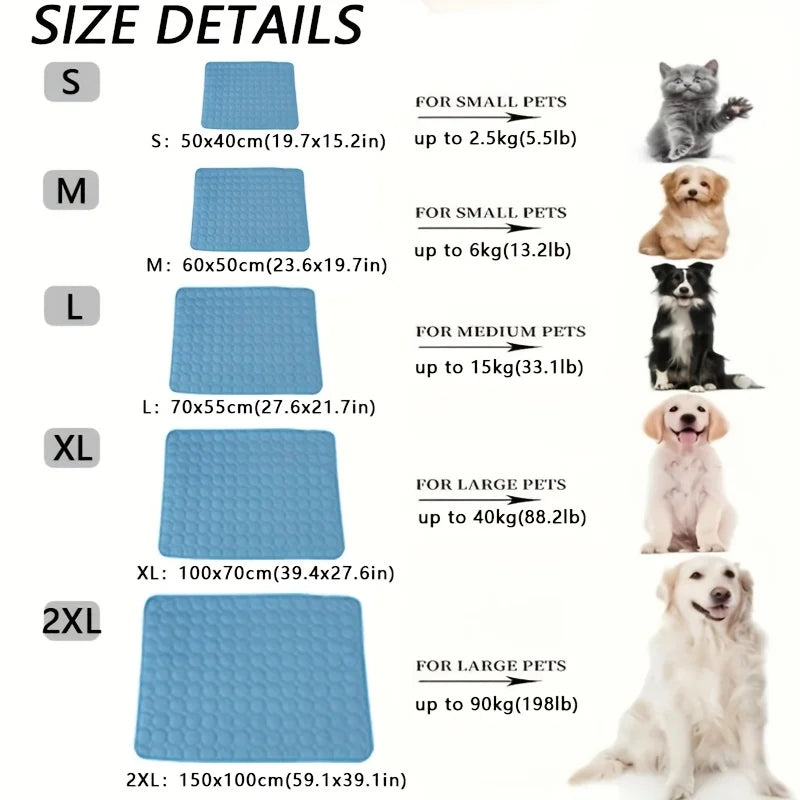 BeiYu Pet Durable Cooling Mat for Dogs and Cats Soft