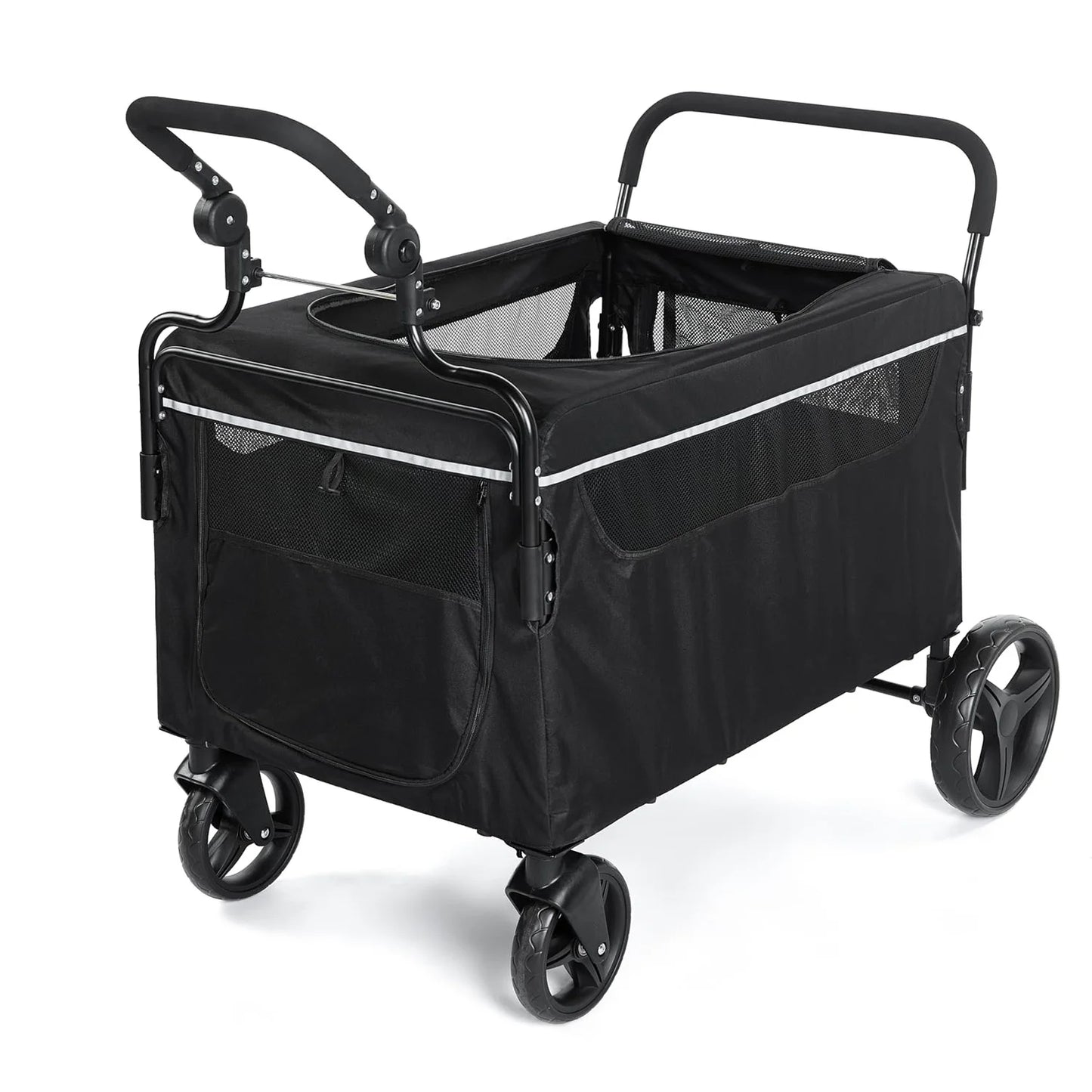 Dog Pushchair, 2-in-1 Dog Stroller & Wagon for Large Medium Dogs, Foldable All-Terrain Pet Buggy, 50 kg Capacity