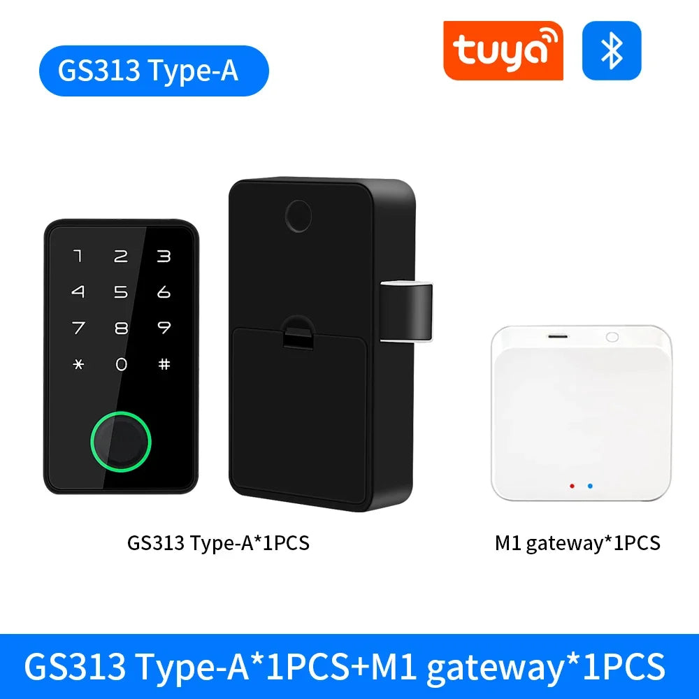 Lucking Door Tuya Smart Fingerprint Cabinet Lock For Furniture
