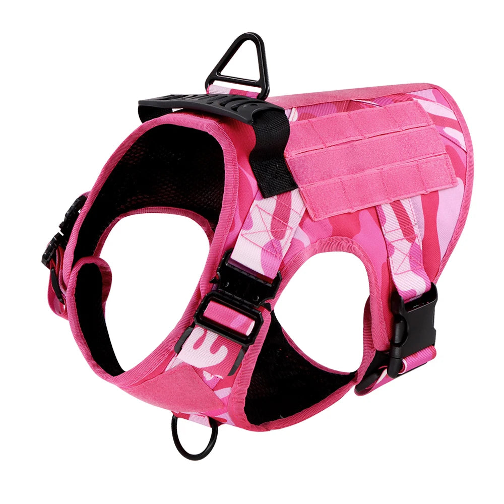 PETRAVEL Military Camouflage Dog Harness For Training And Walking