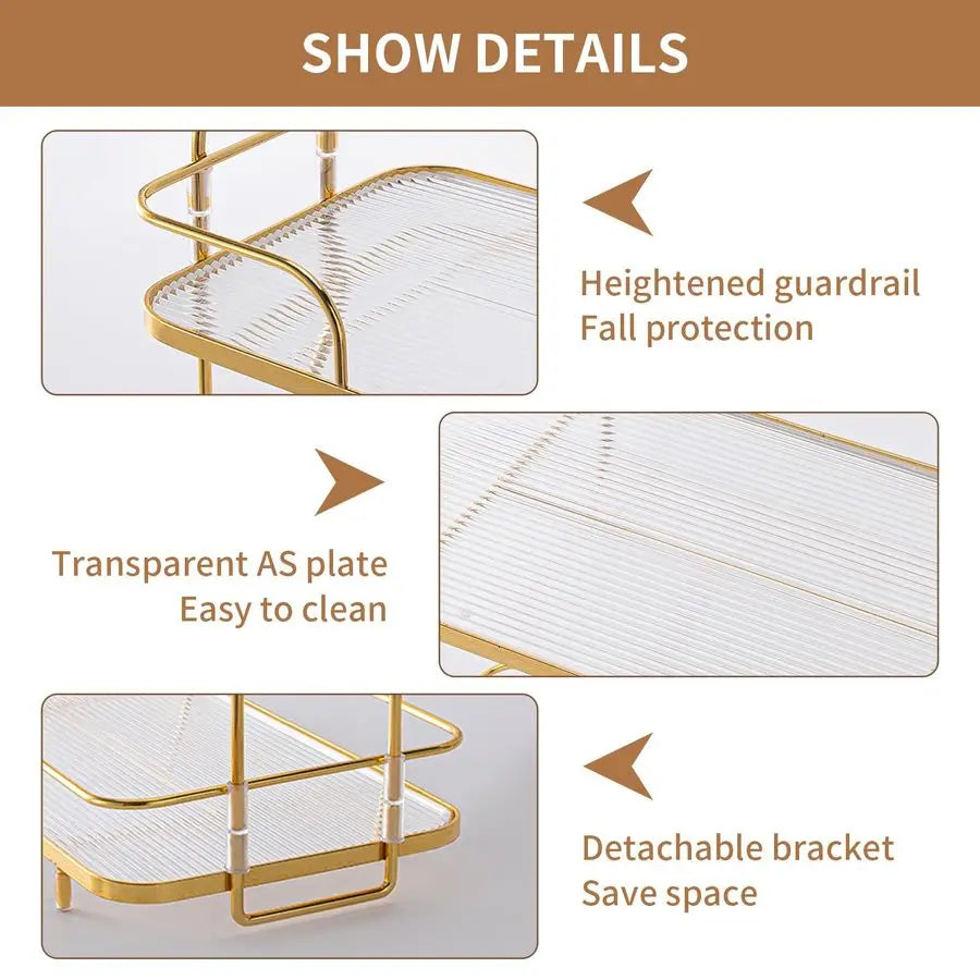 Tier Corner Bathroom Organizer For Cosmetics Skincare And Perfumes
