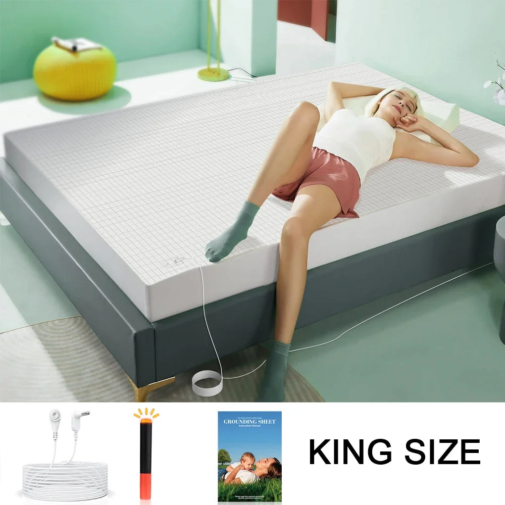 Astarexin Earthing Fitted Sheet Organic Cotton With Conductive Silver Fiber