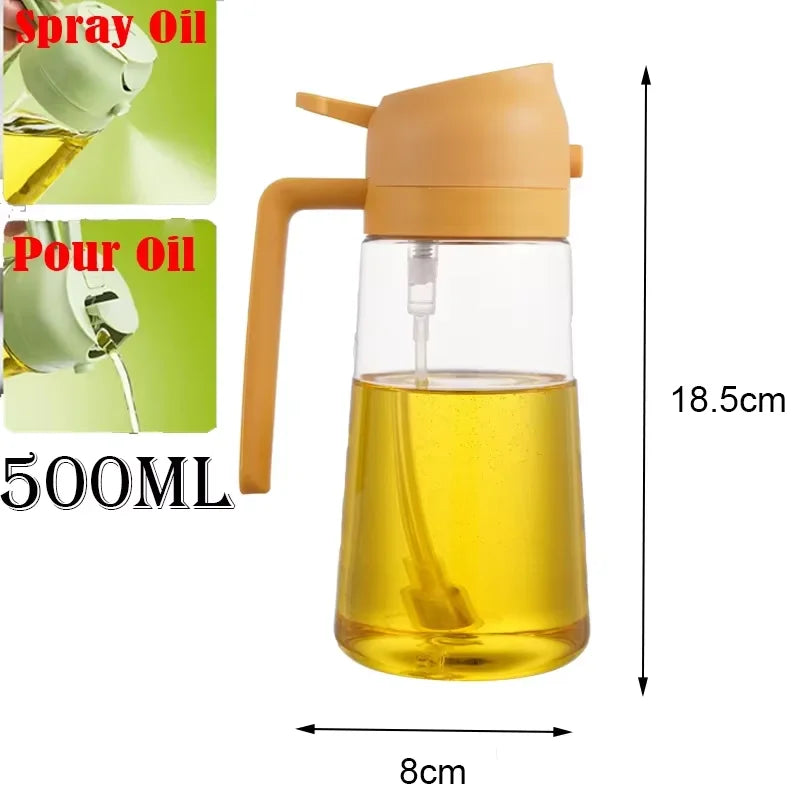 Pour And Spray Oil Dispenser Bottle For Olive Oil