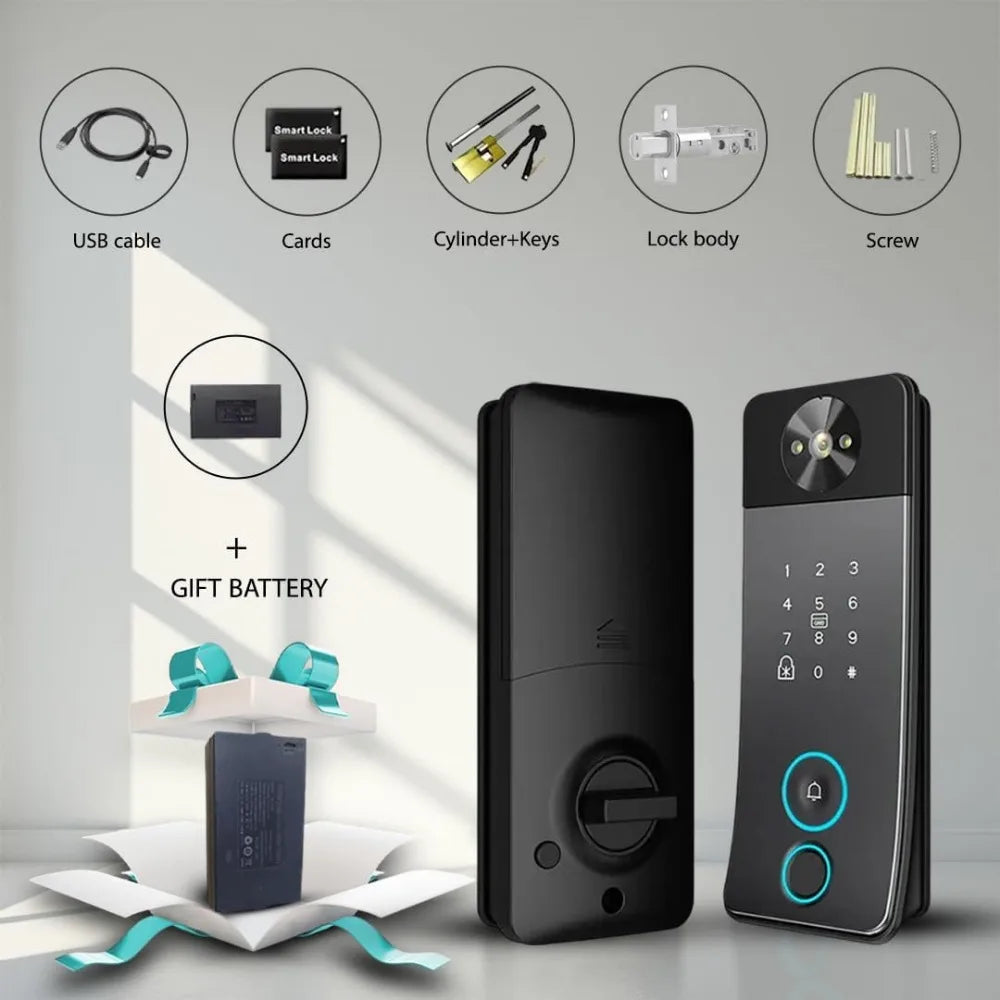 Kankeirr Smart Door Lock With Camera And Five Unlock Methods