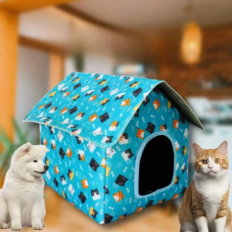 Foldable Detachable Water Resistant Pet Shelter for Cats and Dogs