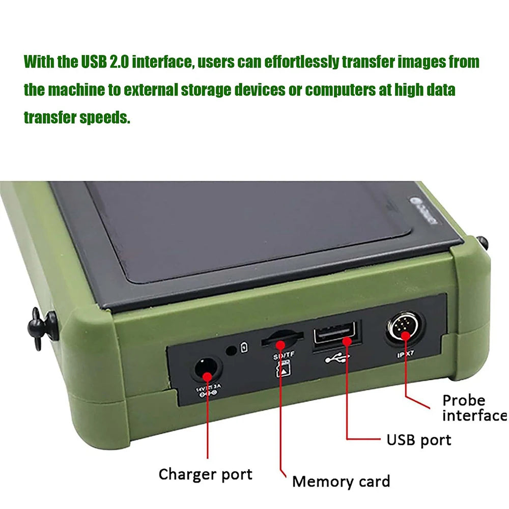 DAWEI Portable Veterinary Pregnancy Ultrasound Scanner With 3.5MHz Convex Probe