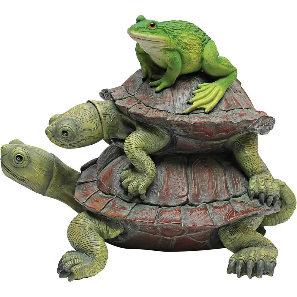 Garden Frog And Turtle Statue Cast Stone Resin Garden Decor