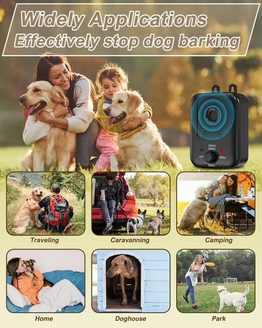 PetEdu Automatic Dog Bark Control Device Ultrasonic Deterrent Indoor Outdoor