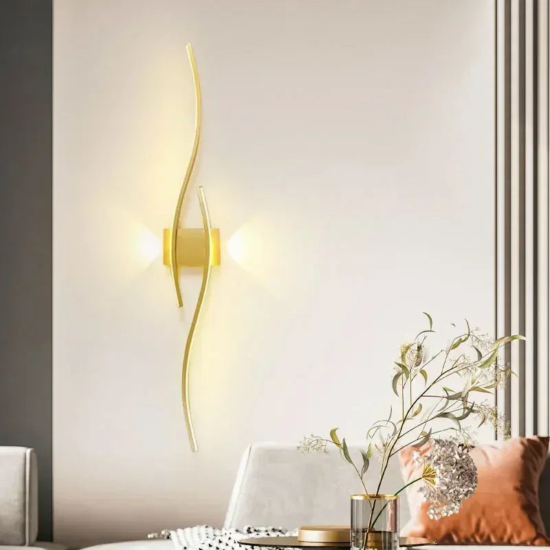 Nordic LED Wall Light Sconce For Bedroom Indoor Aluminum