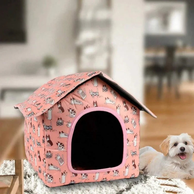 Foldable Detachable Water Resistant Pet Shelter for Cats and Dogs