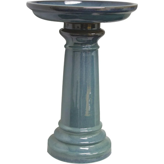 Ceramic Bird Bath For Outdoors Durable Garden Water Feature