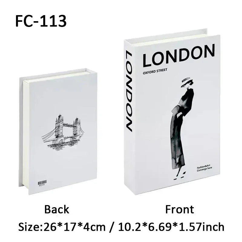Luxury Fake Book Storage Box Decor Paris Interior Ornaments