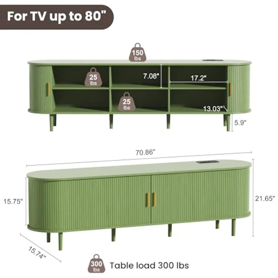 Yao Hui Huang Modern TV Stand With Storage Power Outlet
