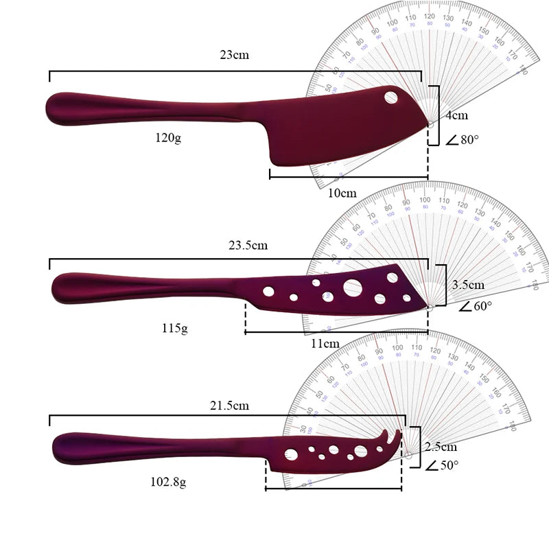 Bisda 3Piece Cheese Tool Set Stainless Steel For Kitchen