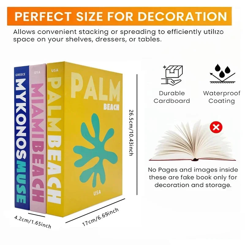 Luxury Fake Book Storage Box Decor Paris Interior Ornaments