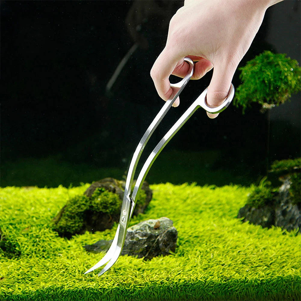 Stainless Steel Aquarium Tool Set Scissors Tweezers Wave Shovel Cleaner