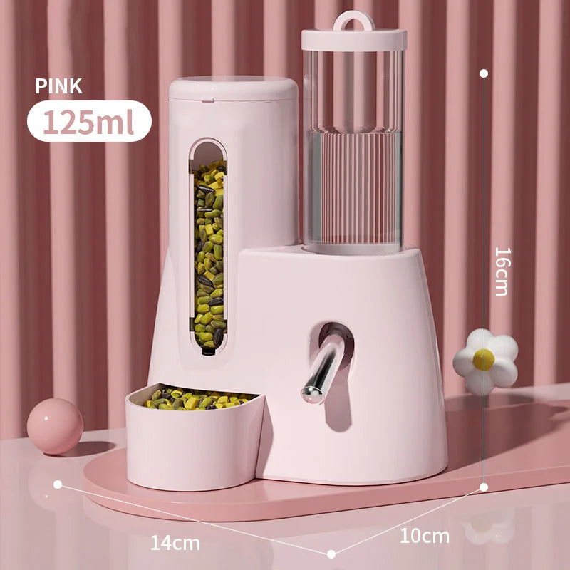 2 In 1 Hamster Water Bottle And Food Bowl Automatic Fountain
