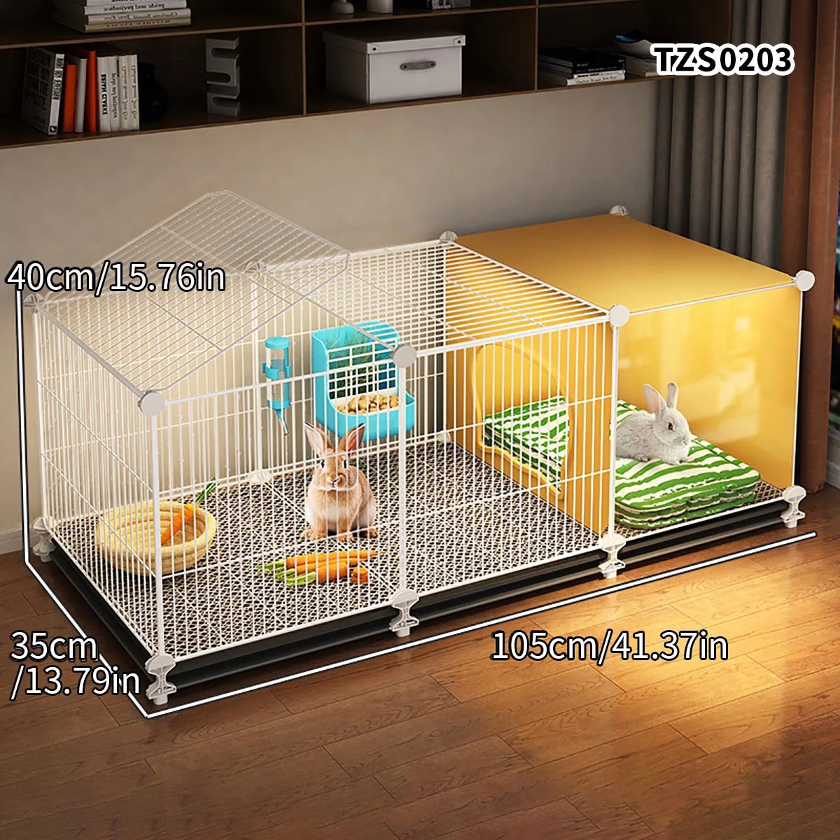 NONECN Encrypted Rabbit Cage With Guinea Pig Nest Kit