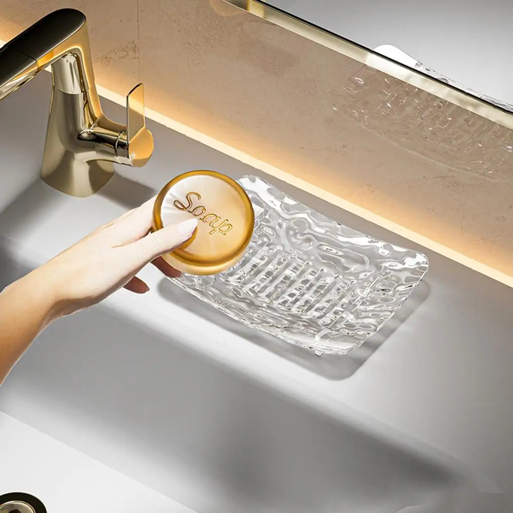 Light Luxury Soap Holder Rack for Bathroom Storage