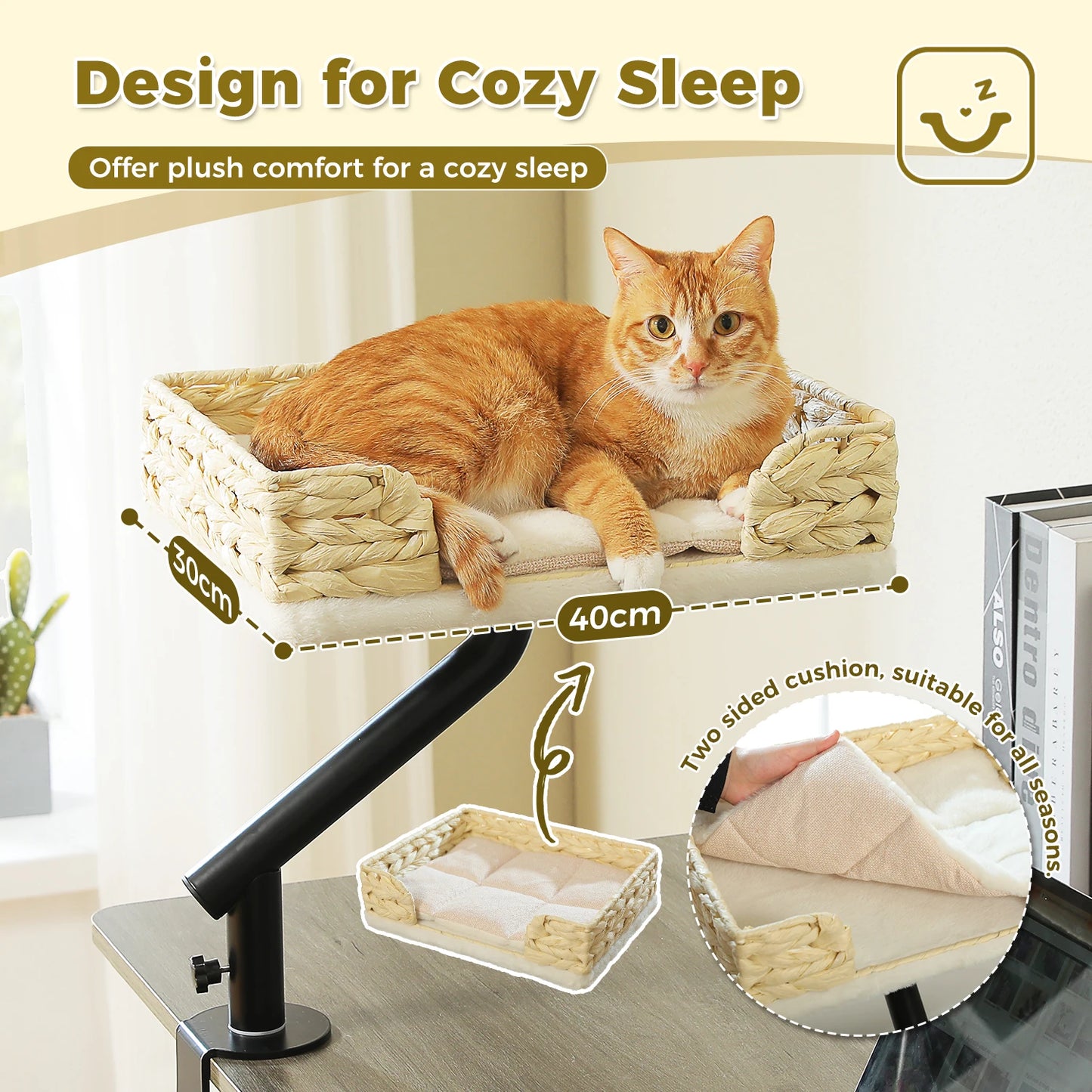 PAWZ Road Cat Desk Bed 360 Rotatable Desk Stand Premium